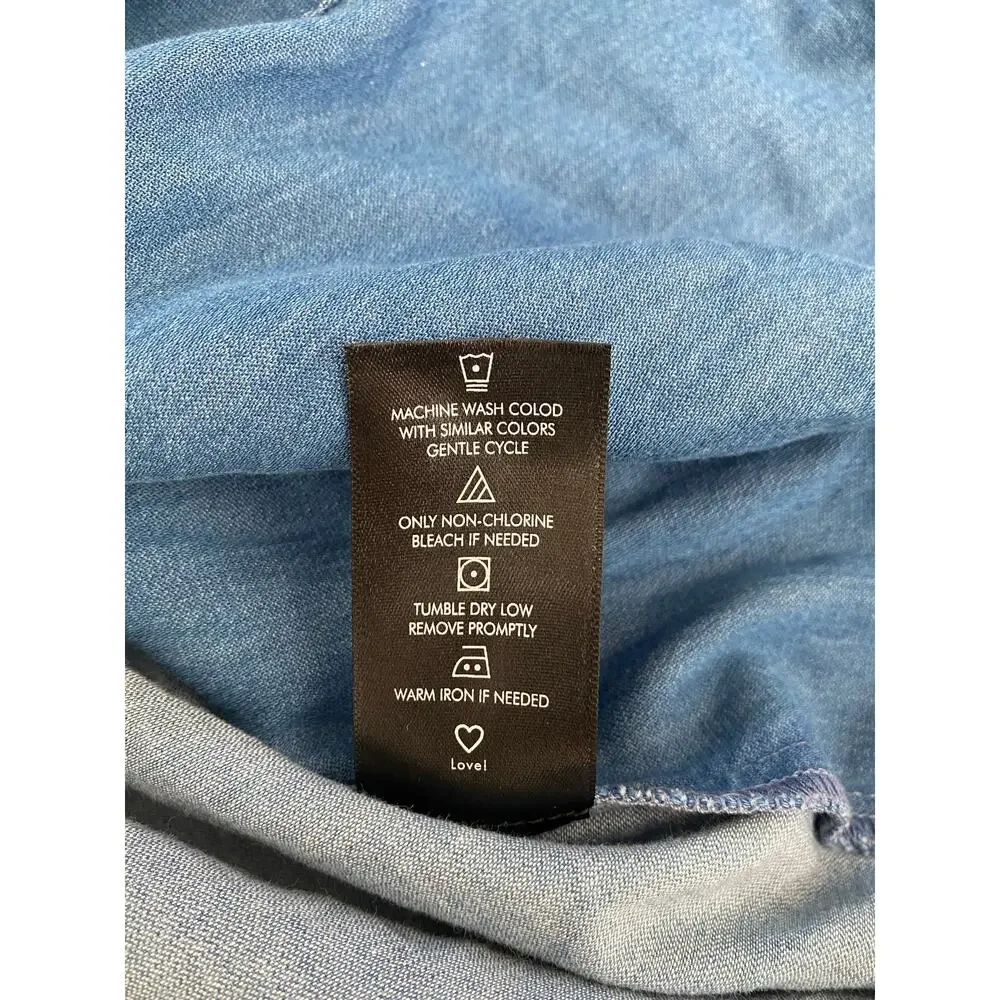 Nic + Zoe Denim Jacket Size MED Old Money Preppy Beach Boho Classic - Picture 14 of 16